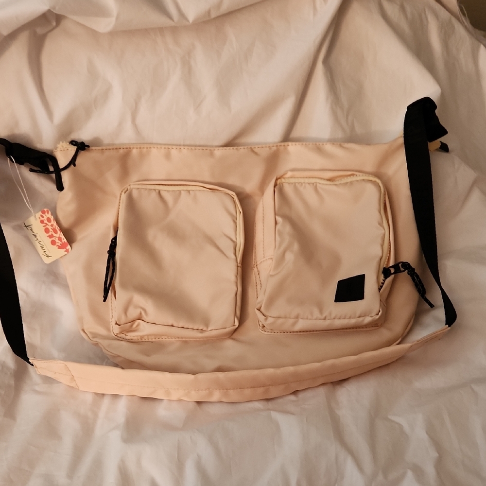 NWT Free People movement crossbody nylon in cream